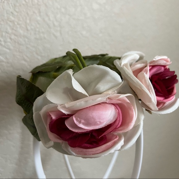 Vintage 1950’s Maison Mendessolle Floral and Net Half Hat - Picture 3 of 14